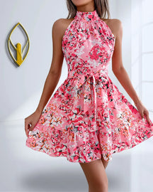 Vestido-Floral-Acinturado